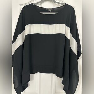 Vince Camuto Black and White Blouse oversized